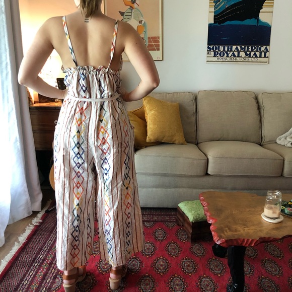 Linen Blend Current Air Jumpsuit (4) - Picture 4 of 10